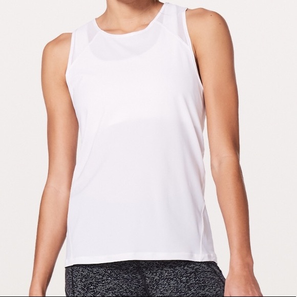 Nwt White lululemon For The Run Tank Size 8 - Picture 2 of 7